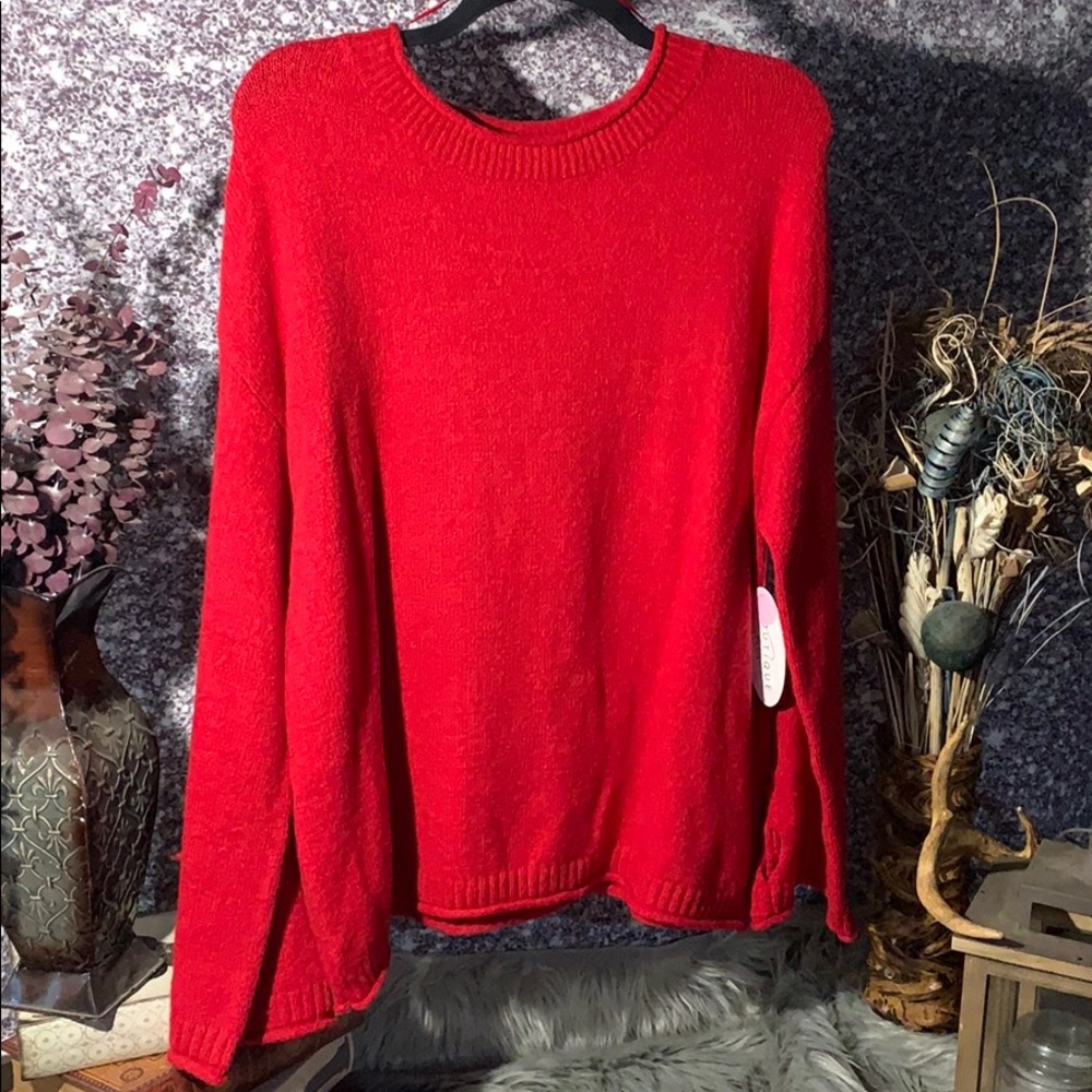 Ladies plus size 1X red sweater